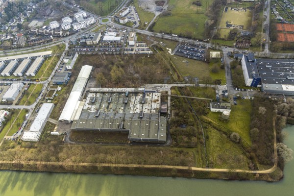 Aerial photo, company for mechanical engineering sinter works, Herne, Ruhr area, North Rhine-Westphalia, Germany, DE, Europe, birds-eyes, view, aerial photo, aerial photography, aerial photography, overview, overview, bird's eye view, metal processing, metalworking, industry, production, workplaces