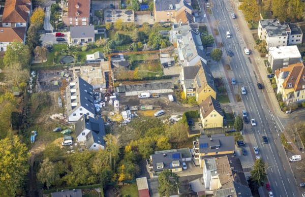 Aerial view, construction site, residential buildings Ostenallee, Uentrop, Hamm, Ruhr area, North Rhine-Westphalia, Germany, construction work, construction, construction area, building site, building plots, construction project, construction site, DE, Europe, property tax, Hasenstraße, real estate, aerial photograph, aerial photography, aerial photography, overview, bird's eye view, residential complex, living and living, residential area, residential buildings, residential quality, residential neighbourhood, housing estate, birds-eyes view, overview