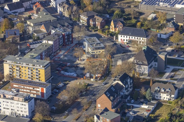 Aerial view, Heessener Markt, Bürgeramt Heessen, &lt, amtsstraße, Heessen, Hamm, Ruhr area, North Rhine-Westphalia, Germany, DE, Europe, birds-eyes view, aerial photograph, aerial photography, aerial photography, overview, overview, bird's eye view