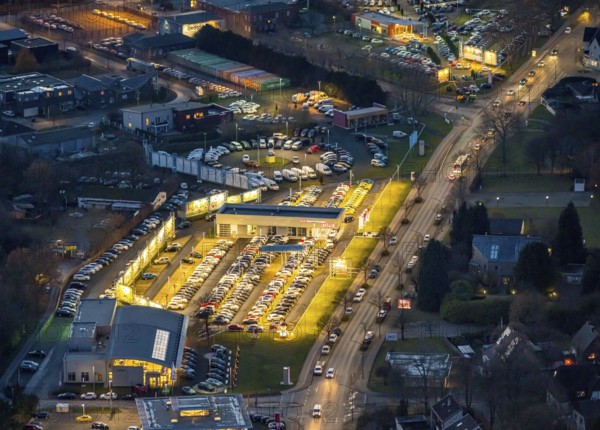 Aerial photo, Automeile Hamm, W. Potthoff Gmbh