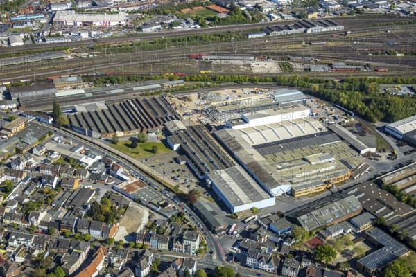 Aerial photo of the new hall building WDI, Westfälische Drahtindustrie GmbH, Hamm, Ruhr area, North Rhine-Westphalia, Germany, Duisburg, DE, Europe, aerial photo, birds-eyes view, aerial photography, aerial photography, overview, overview, bird's eye view