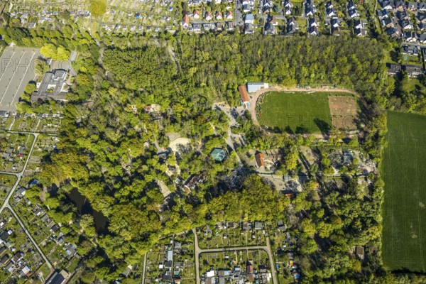Aerial view, Tierpark Hamm, Grünstraße, Hamm, Ruhr area, North Rhine-Westphalia, Germany, Mülheim an der Ruhr, DE, Europe, birds-eyes view, aerial photography, aerial photography, overview, overview, bird's eye view