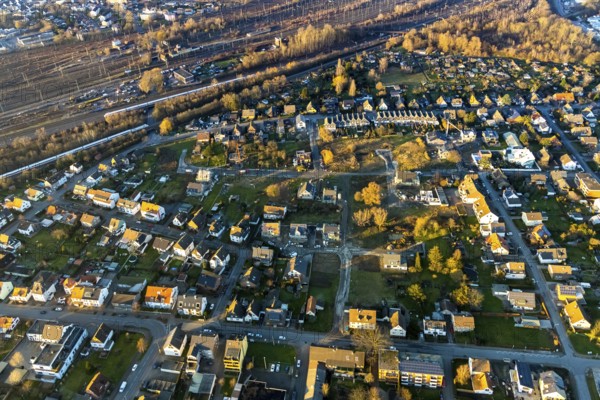 Aerial view, new development area Lohauserholz, Markusstraße, Danielstraße, Peterstraße, Hamm, Ruhr area, North Rhine-Westphalia, Germany, DE, Europe, birds-eyes view, aerial view, aerial photography, aerial photography, overview, bird's eye view