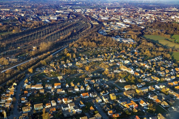Aerial view, new development area Lohauserholz, Markusstraße, Danielstraße, Peterstraße, Hamm, Ruhr area, North Rhine-Westphalia, Germany, DE, Europe, birds-eyes view, aerial view, aerial photography, aerial photography, overview, bird's eye view