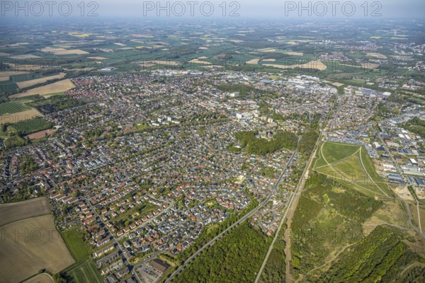 Aerial view of Bockum-Hövel, Hamm, Ruhr area, North Rhine-Westphalia, Germany, Düsseldorf, DE, Europe, aerial photo, birds-eyes view, aerial photography, aerial photography, overview, overview, bird's eye view