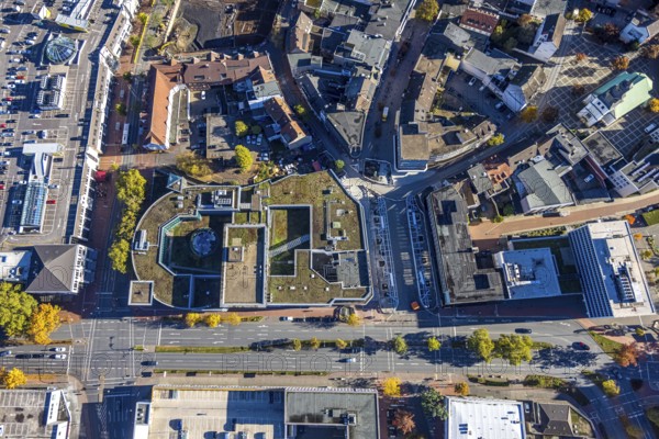 Aerial view, city gallery on Westring and construction site, Mitte, Hamm, Ruhr area, North Rhine-Westphalia, Germany, construction site, building plots, construction project, construction site, city, DE, Europe, aerial photography, aerial photography, new building, overview, birds-eyes view, overview, birds-eyes view, overview