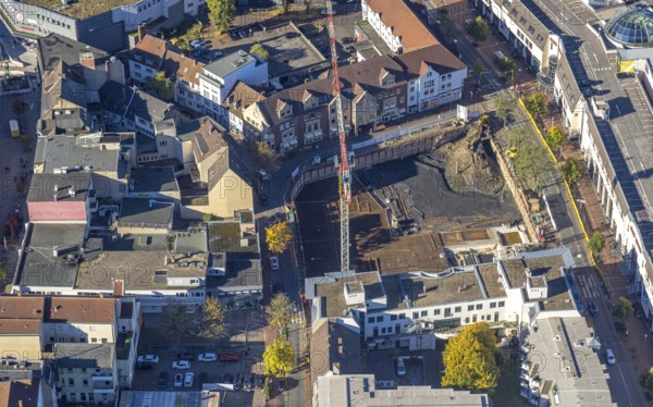 Aerial view, city with construction site with demolition and new construction of the western half of the Ritterpassage am Allee-Center shopping center, Mitte, Hamm, Ruhr region, North Rhine-Westphalia, Germany, construction area, building plot, construction project, construction project, construction site, DE, shopping center, shopping center, shopping center, shopping center, Europe, aerial view, aerial photography, local supply center, shopping center, shopping center, Europe, aerial view, aerial photography, local supply center, shopping center, shopping center, shopping center, Europe, aerial photography, local supply center, new building, shopping center, shopping center, shopping center, Europe, aerial photography, local supply center, shopping center, shopping center, Europe, aerial photography, local supply center, new building, shopping center, shopping center, shopping center, Europe, aerial photography, local supply center, new building, center, overview, bird's eye view, bi...