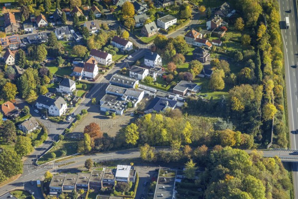 Aerial view, residential development Wambelner Straße, Rhynern district, Hamm, Ruhr area, North Rhine-Westphalia, Germany, DE, Europe, property tax, real estate, aerial photography, aerial photography, overview, bird's eye view, residential complex, living and living, residential area, residential district, residential area, birds-eyes view, overview