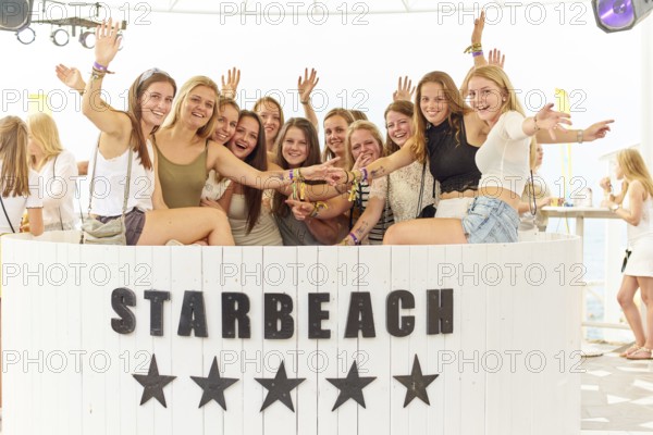 EDITORIAL and NEWS ONLY, festival event party guests at Starbeach events festival Hersonissos, Crete, Greece, on 17. July 2017