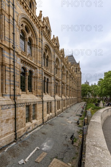 London, United Kingdom - 15 May 2025: Intricate details of the Natural History Museum walls