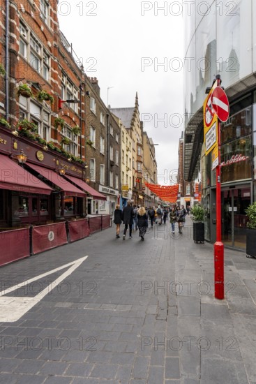 London, United Kingdom - 15 May 2025: A wide street view of central London Chinatown