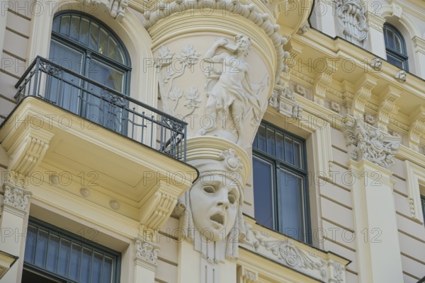 Art Nouveau residential building, Art Nouveau quarter, Alberta Street 13, Alberta Iela, Old Town, Riga, Latvia