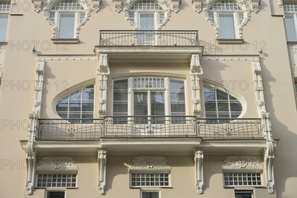 Art Nouveau residential building, Art Nouveau district, Alberta iela 4 - home of Michail Eisenstein, Alberta Iela, Old Town, Riga, Latvia