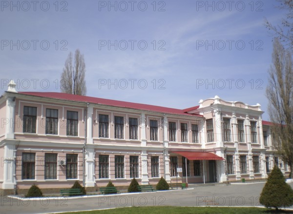 The facade of the building housing the third Taurian State Agrotechnological University. Melitopol, Ukraine