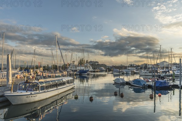 Harbour in Romanshorn, Lake Constance, Canton of Thurgau, Switzerland