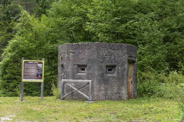 Bunker from the Second World War, stands in the Kokra valley near Zgornja Kokra, Upper Carniola, Slovenia