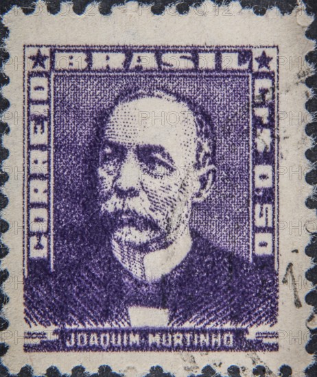 Joaquim Murtinho (1848-1911) was a Brazilian politician. Portrait on a Brazilian postage stamp