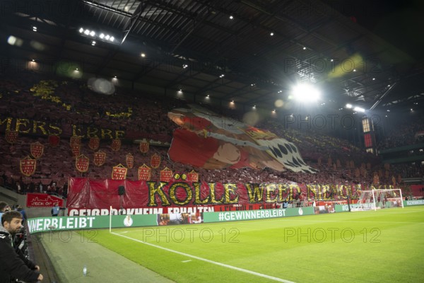 (DFL/DFB REGULATIONS PROHIBIT ANY USE OF PHOTOGRAPHS AS IMAGE SEQUENCES AND/OR QUASI-VIDEO), Rhein Energie Stadion, Cologne, North Rhine-Westphalia, Koreo Südkurve, DFB-Pokal 1.FC Cologne, FC Bayern Munich on 29.10.2025 at the Rhein Energie Stadium in Cologne Germany