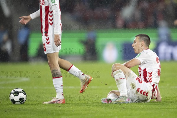 (DFL/DFB REGULATIONS PROHIBIT ANY USE OF PHOTOGRAPHS AS IMAGE SEQUENCES AND/OR QUASI-VIDEO), Rhein Energie Stadion, Cologne, North Rhine-Westphalia, Kristoffer Lund (1.FC Cologne, Defence, #32), DFB-Pokal 1.FC Cologne, FC Bayern Munich on 29.10.2025 at the Rhein Energie Stadium in Cologne Germany