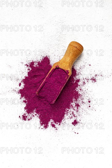 Pitaya powder, dragon fruit, freeze-dried powder, top view, no people