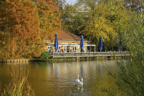 Autumn at Lietzensee, Boathouse Stella, Charlottenburg, Berlin, Germany