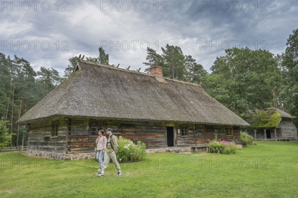 Wooden house, farmhouse, Latvian Ethnographic Open-air Museum, Brivdabas iela, Riga, Latvia