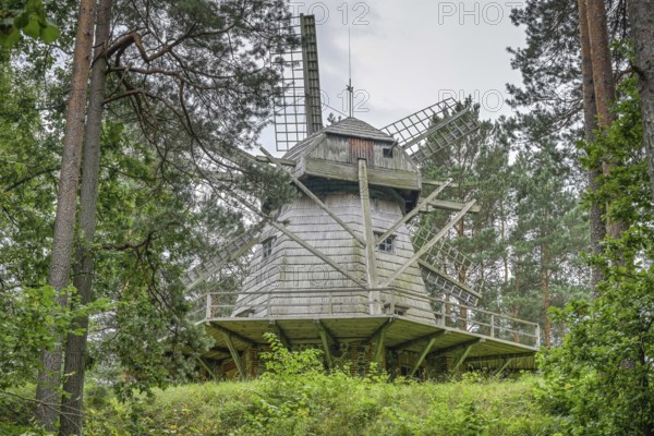 Windmill, Latvian Ethnographic Open-Air Museum, Brivdabas iela, Riga, Latvia