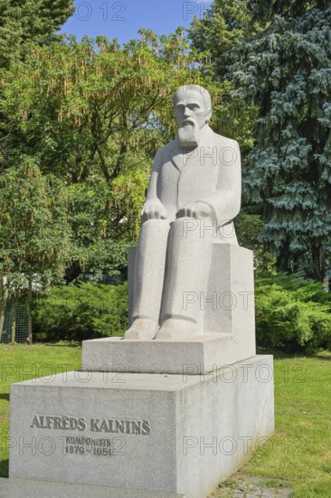 Memorial, composer Alfreds Kalnins, City Park, Riga, Latvia