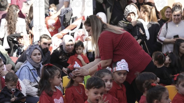 Children celebrate the 102nd anniversary of the Republic Day of Turkey, a national holiday commemorating October 29, 1923, when Mustafa Kemal Atatürk proclaimed the foundation of the Republic of Turkey. Gaziantep, Turkey – October 29, 2025, Gaziantep, Gaziantep, Turkey