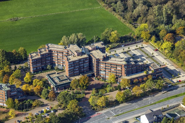Aerial view, Wesel district administration, Lower Rhine, North Rhine-Westphalia, Germany, authority, DE, Europe, district building, aerial photo, aerial photography, aerial photography, overview, birds-eyes view, overview