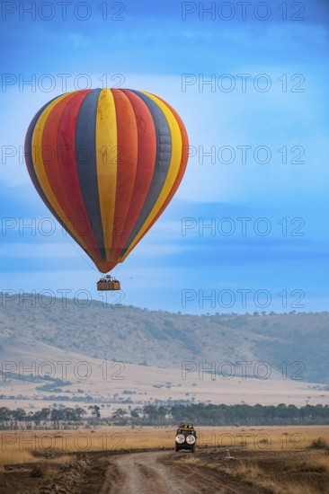 Early morning hot air balloon over the Masai Mara, Kenya