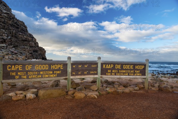 Sign, Cape of Good Hope, Cape of Good Hope, Western Cape, Republic of South Africa