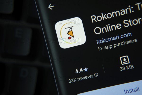 Dhaka, Bangladesh- 27 July 2025: Rokomari app from Google Playstore is displayed on a smartphone screen