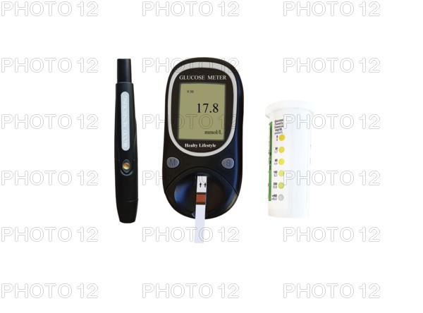 Medical glucose meter for measuring blood sugar levels in sick patients with problematic insulin