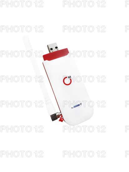 Modem for mobile internet on white background