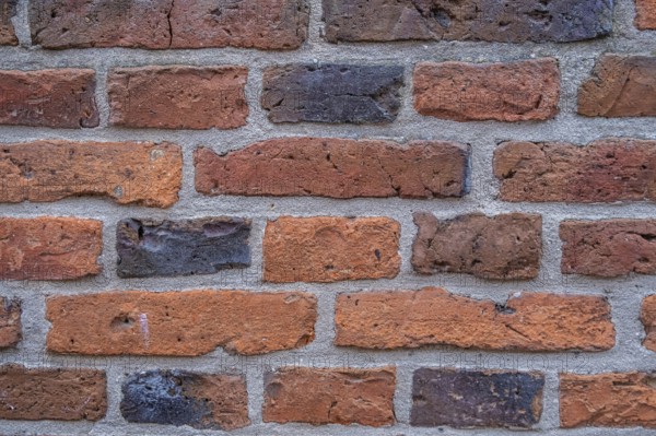 House wall, brick wall, brick wall, background, texture, Münsterland, North Rhine-Westphalia, Germany