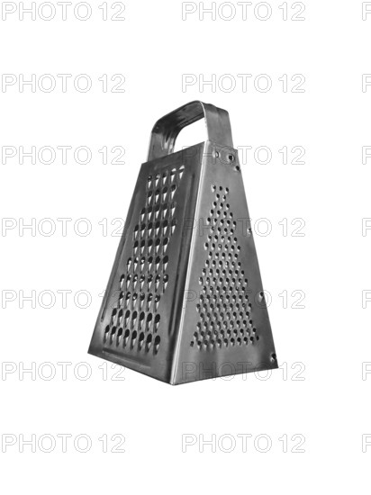 Kitchen metal grater on a white background