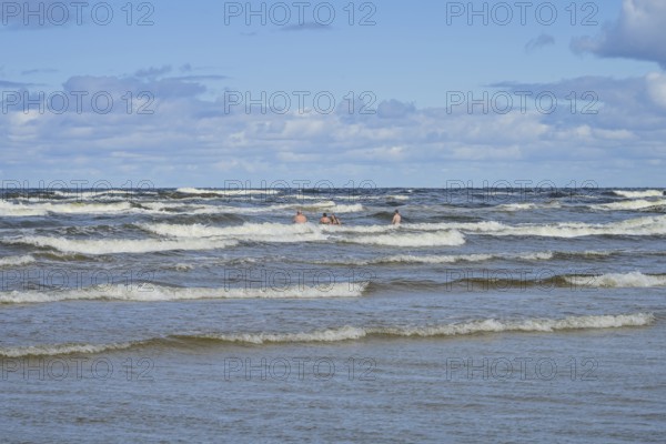 Baltic Sea bathing, beach, waves, Jurmala, Latvia