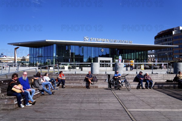 Transportation hub Stenpiren Resescentrum offering boat rides of Vasttrafik public transport across the Gota river on May 12, 2025 in Gothenburg, SwedenRansportation hub Stenpiren Resescentrum offering boat rides of Vasttrafik public transport across the Gota river on May 12, 2025 in Gothenburg, Sweden