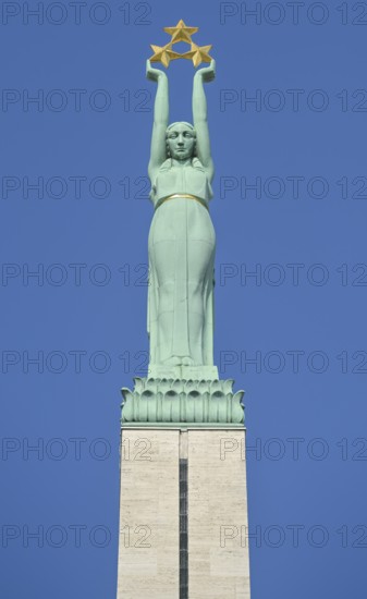 Freedom Monument, statue in honor of Latvians who died in the War of Independence from 1918 to 1920, Central District, Old Town, Riga, Latvia