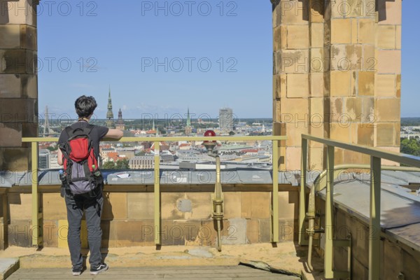 Observation deck, Latvian Academy of Sciences LZA, Akademijas laukums, Latgales, Riga, Latvia