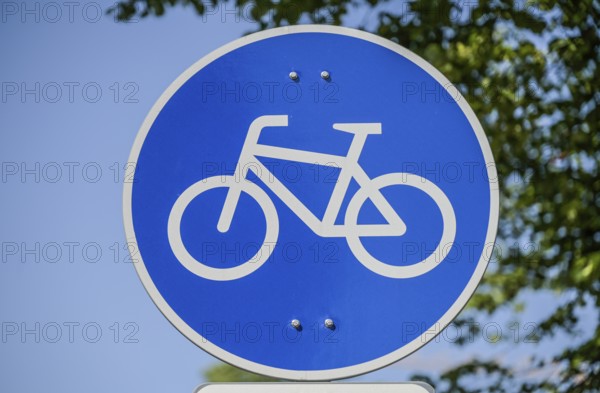 Sign bike path, Helsinki, Finland