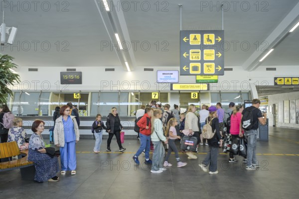 Passengers, airport, Riga International Airport, Riga, Latvia