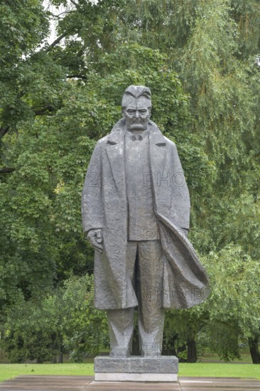 Monument, statue of Andrejs Upits, Riga, Latvia