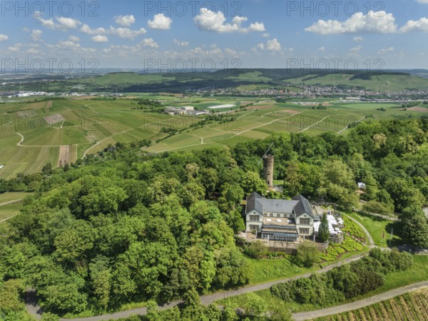 Wartberg high-altitude restaurant with Wartberg tower, Heilbronn, Baden-Württemberg, Germany, Heilbronn, Baden-Württemberg, Germany
