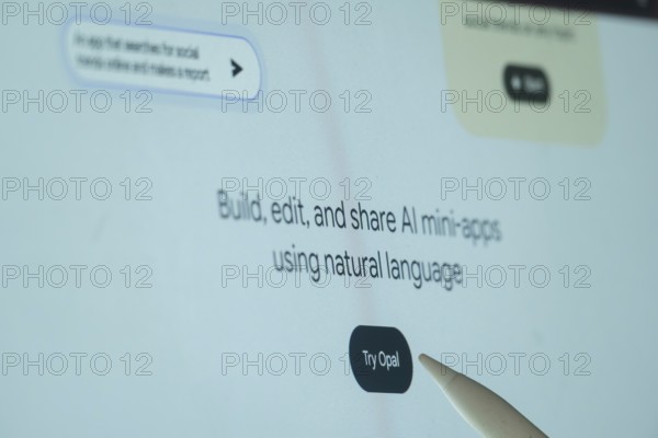 Dhaka, Bangladesh - October 26, 2025: A laptop is displayed to try out the new Google Opal