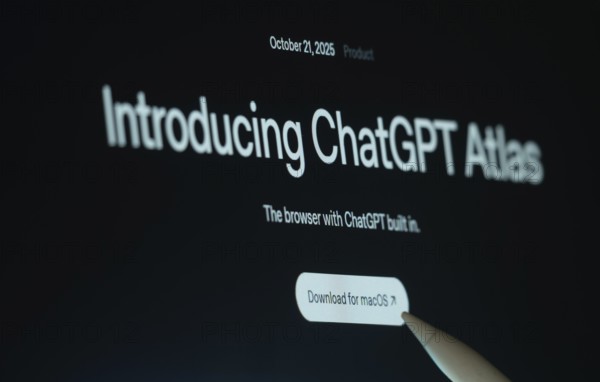 Dhaka, Bangladesh- 26 Oct 2025: A Laptop displaying the introduction to ChatGPT Atlas