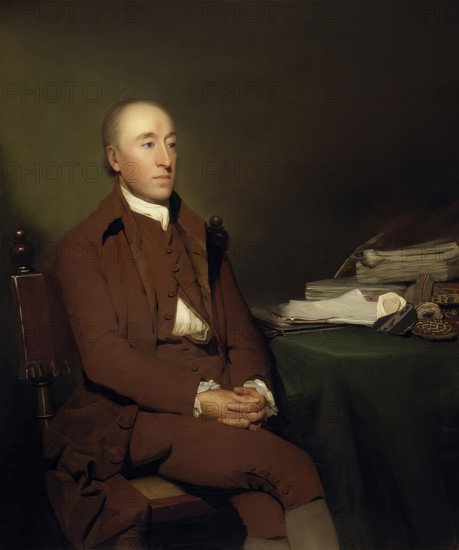 Portrait of James Hutton, 1726 – 1797, Scottish geologist, agriculturalist, chemical manufacturer, naturalist and physician, the Father of Modern Geology, digitally optimized based on a painting by Henry Raeburn
