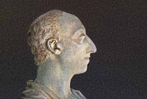 Portrait of James Hutton, 1726 – 1797, Scottish geologist, agriculturalist, chemical manufacturer, naturalist and physician, the Father of Modern Geology, digitally edited