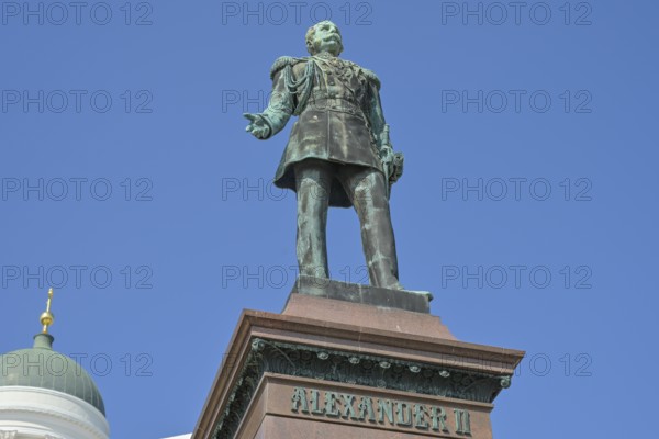 Alexander II Memorial, Russian Tsar, Senaatintori Senate Square, Old Town, Helsinki, Finland